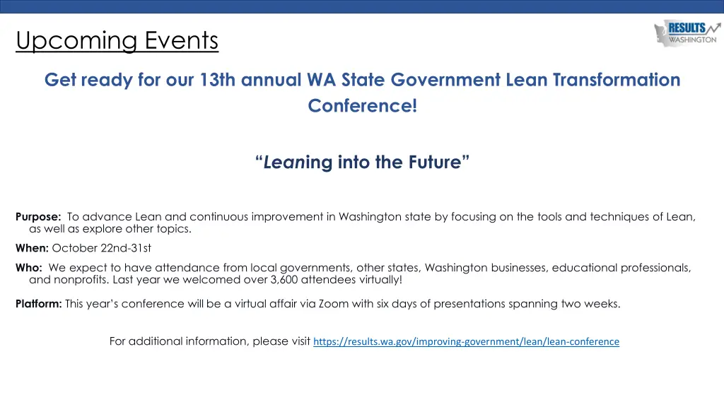upcoming events
