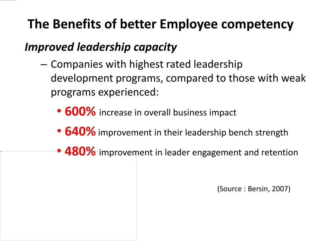 the benefits of better employee competency
