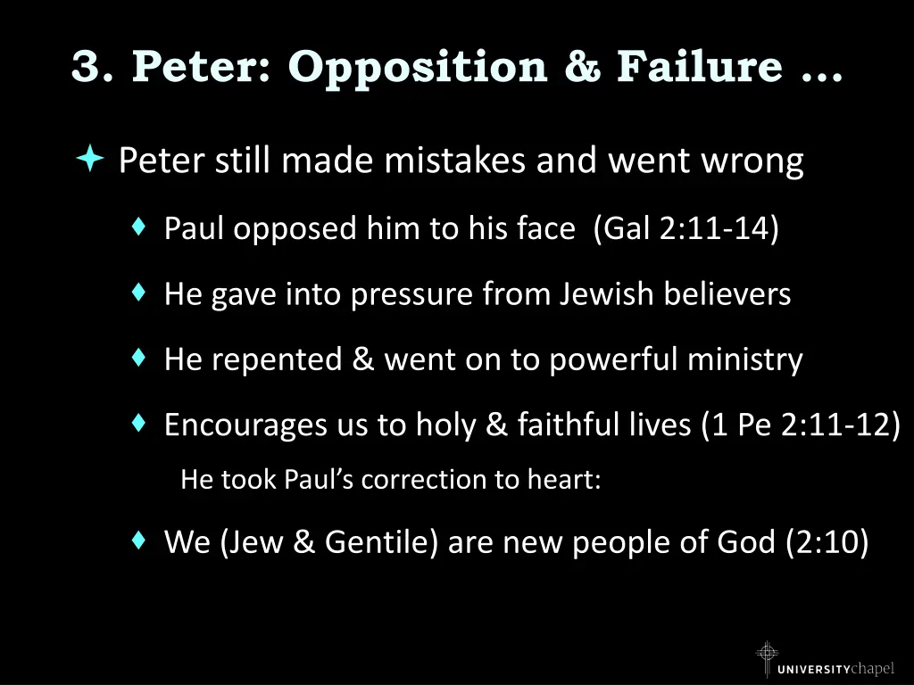 3 peter opposition failure 1