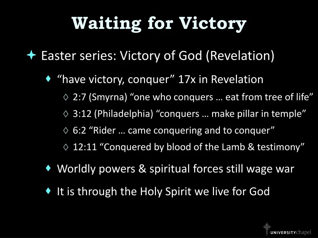 waiting for victory