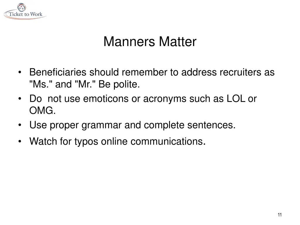 manners matter