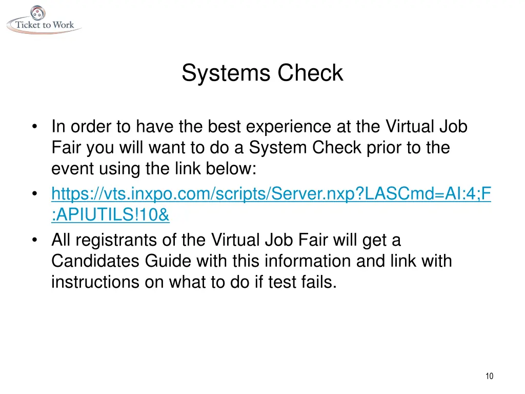 systems check