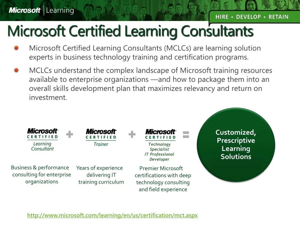 microsoft certified learning consultants