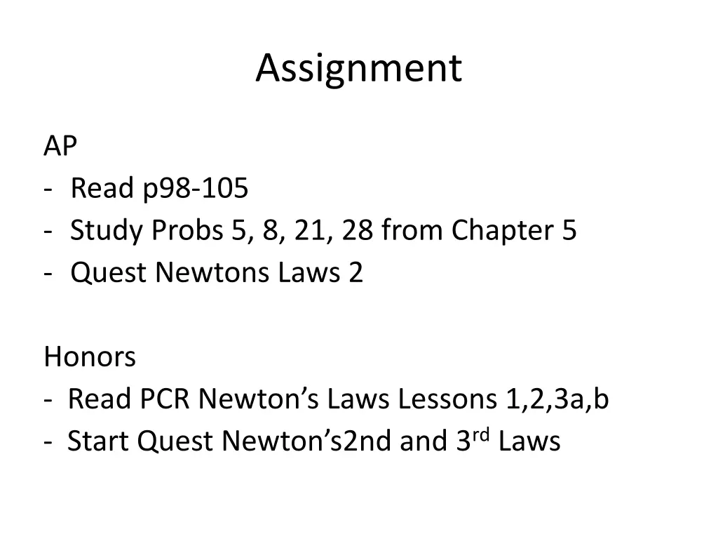 assignment 1