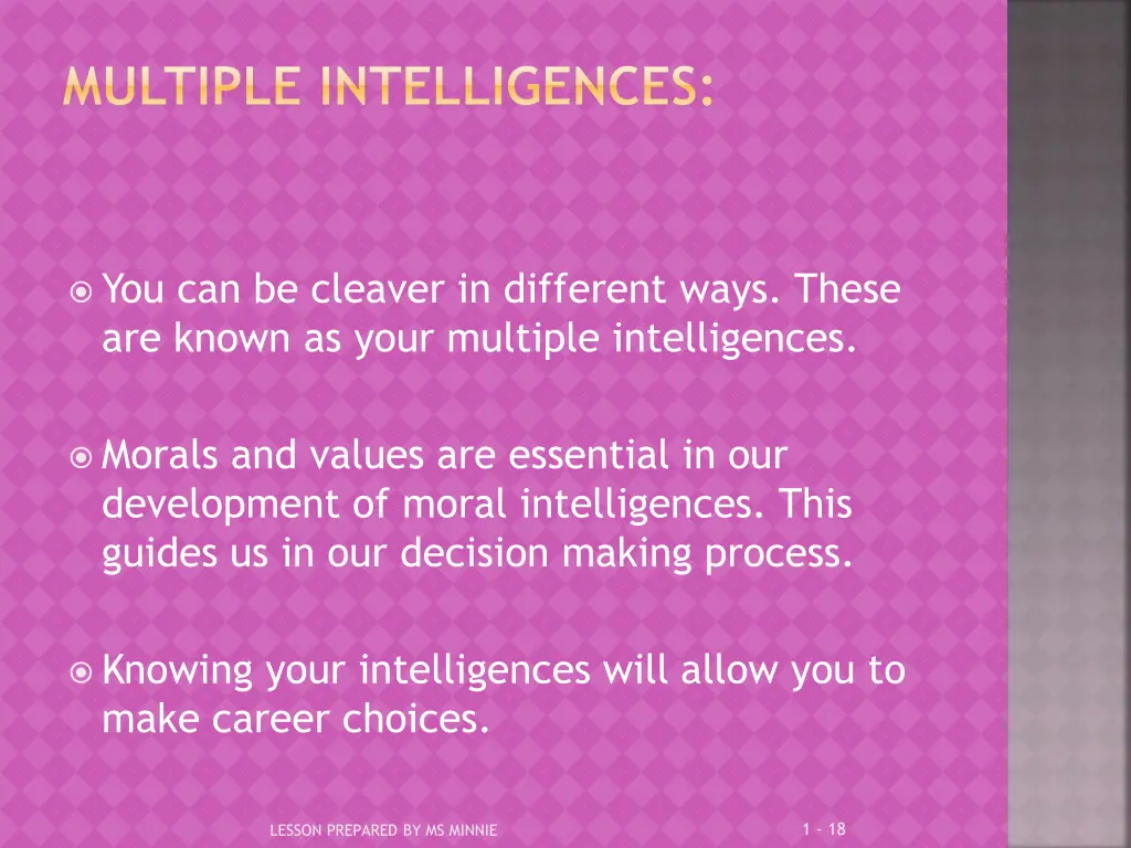 multiple intelligences
