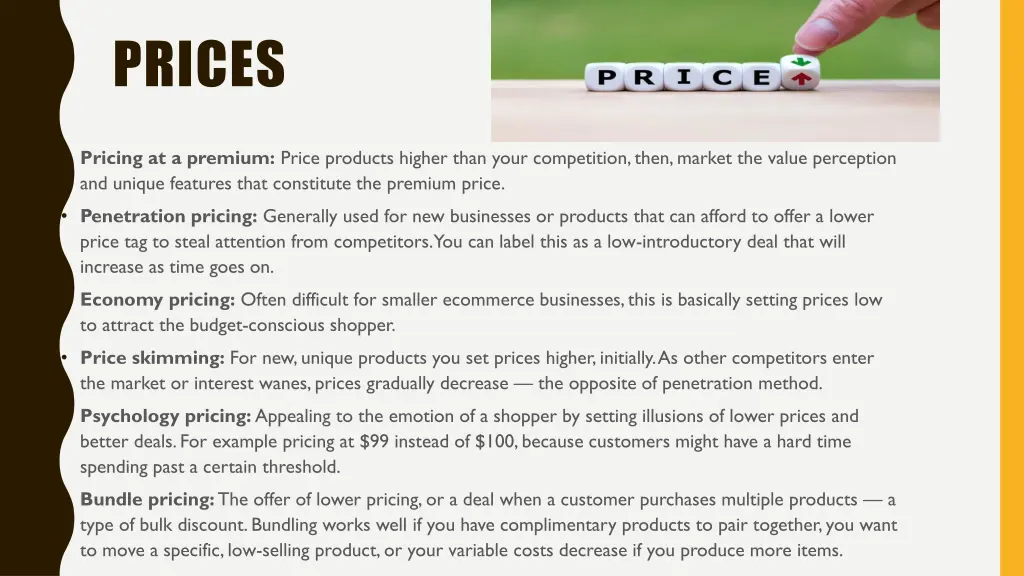 prices