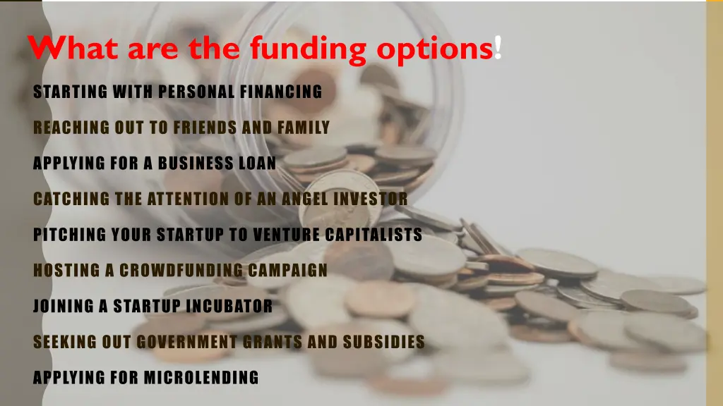 what are the funding options