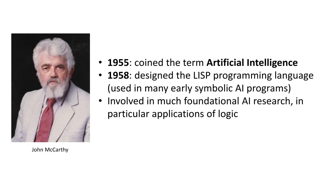 1955 coined the term artificial intelligence 1958