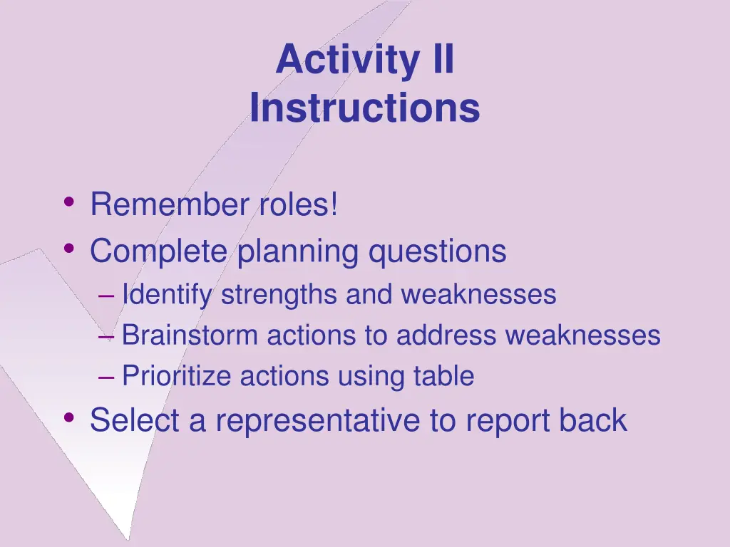 activity ii instructions