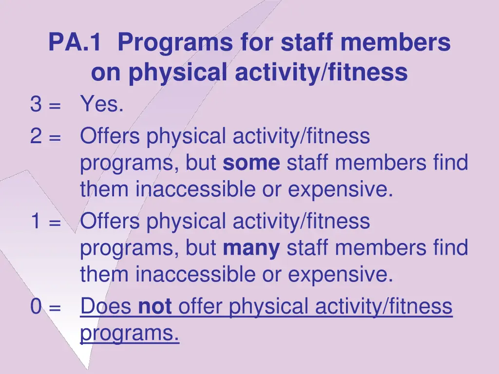 pa 1 programs for staff members on physical 1
