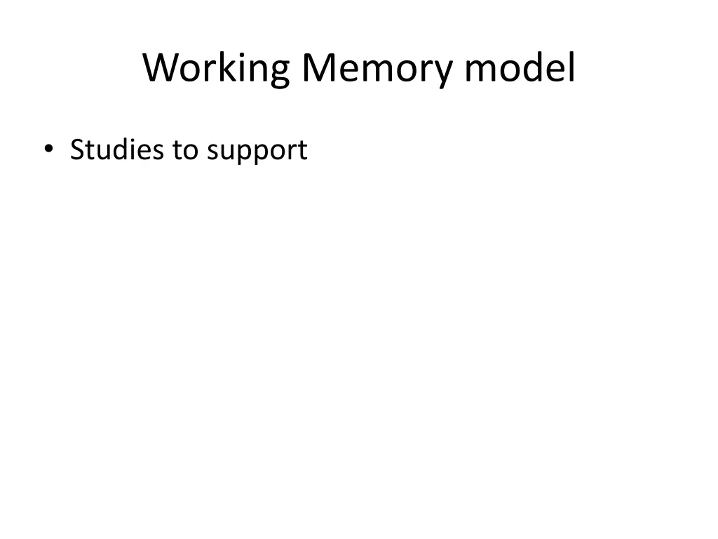 working memory model