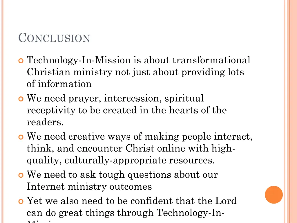 c onclusion
