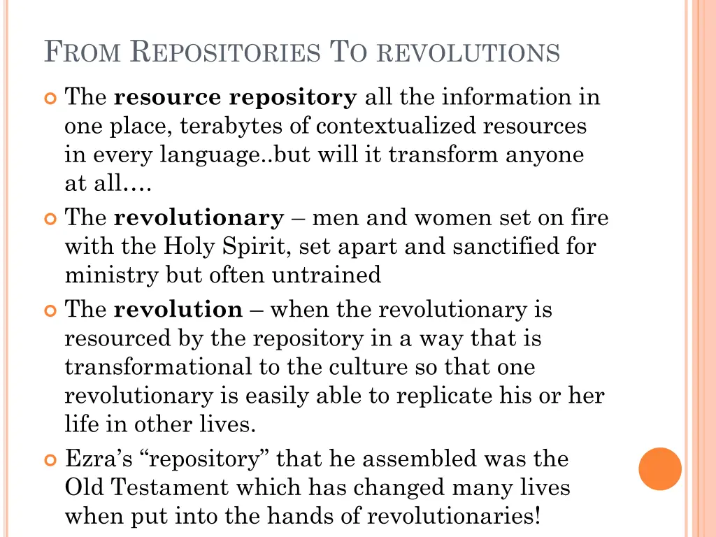 f rom r epositories t o revolutions