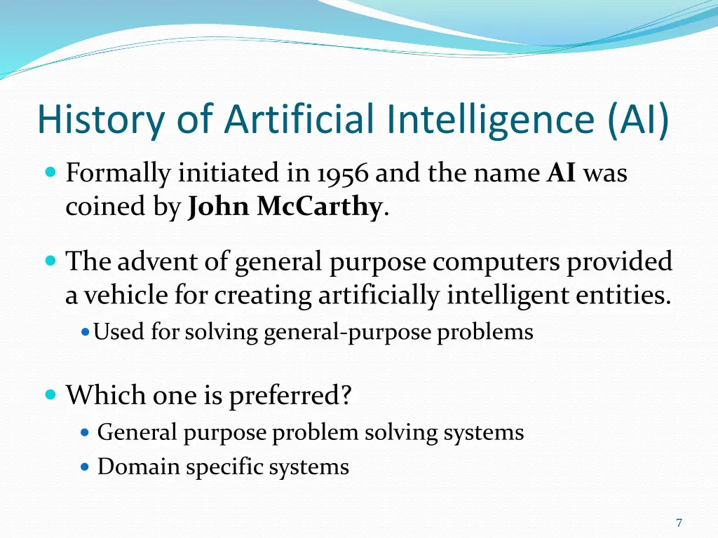 history of artificial intelligence ai
