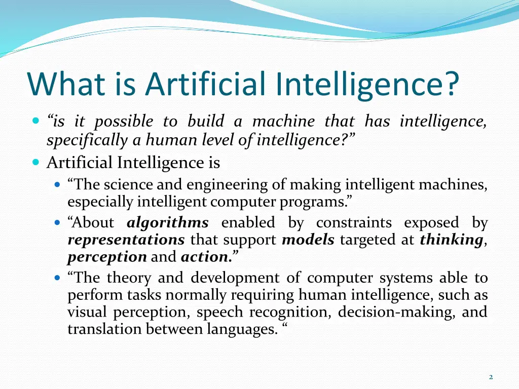 what is artificial intelligence