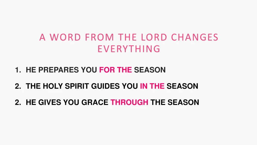 a word from the lord changes everything 2