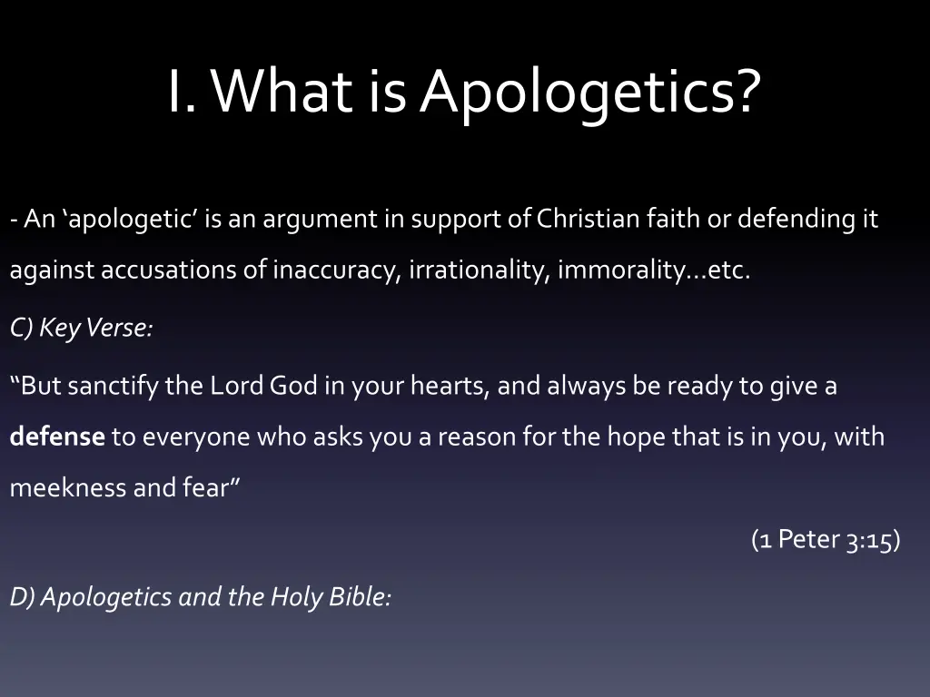 i what is apologetics 2