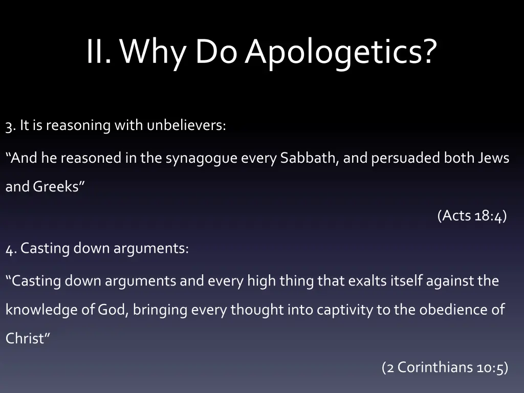 ii why do apologetics 2