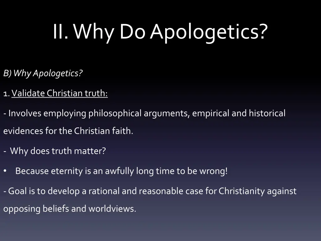 ii why do apologetics 3