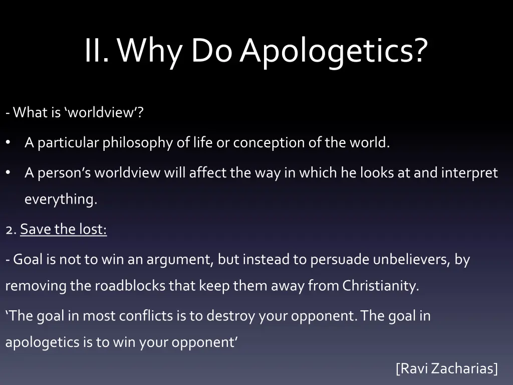 ii why do apologetics 4