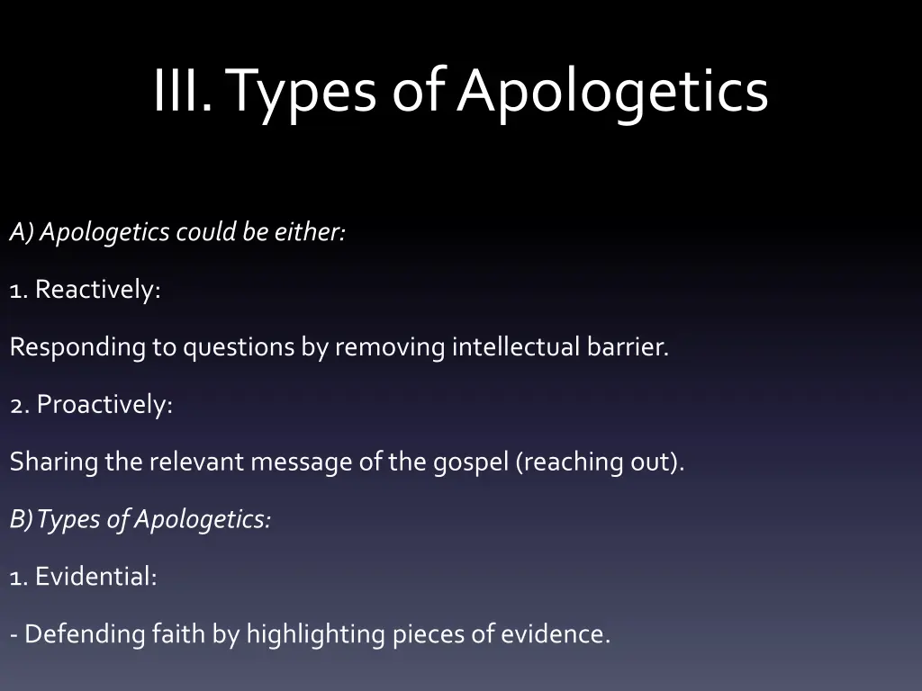 iii types of apologetics 1