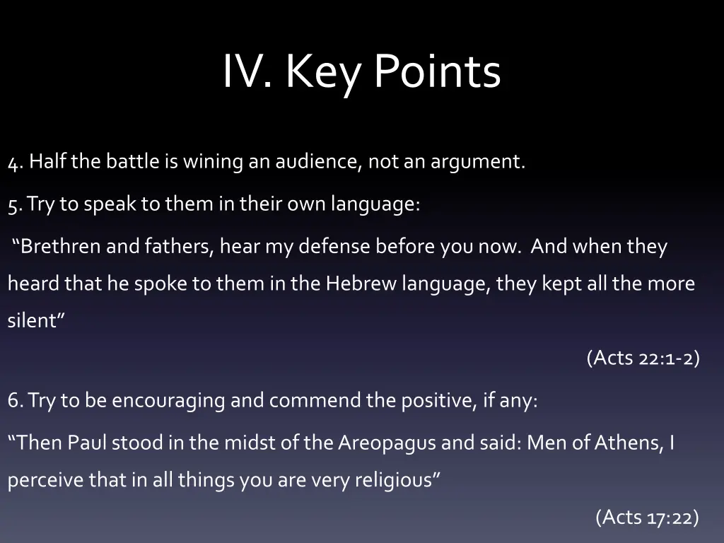 iv key points 3