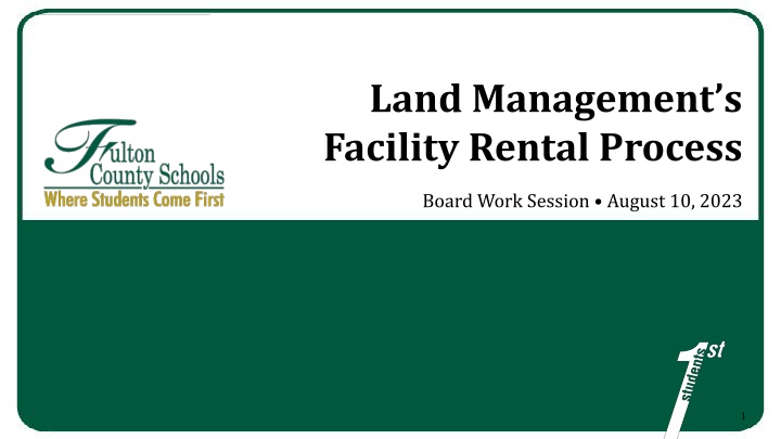 land management s facility rental process