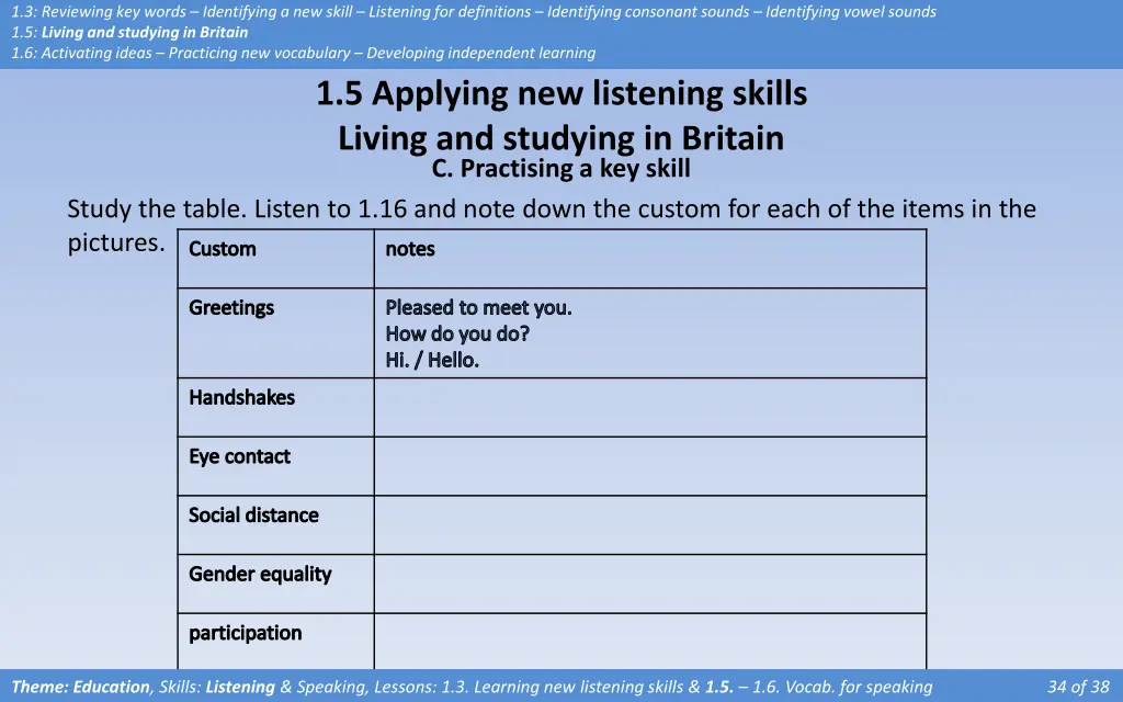 1 3 reviewing key words identifying a new skill 13