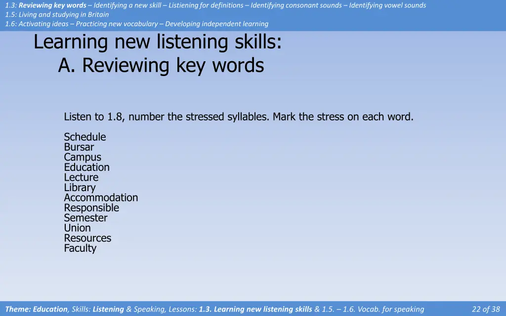 1 3 reviewing key words identifying a new skill 2