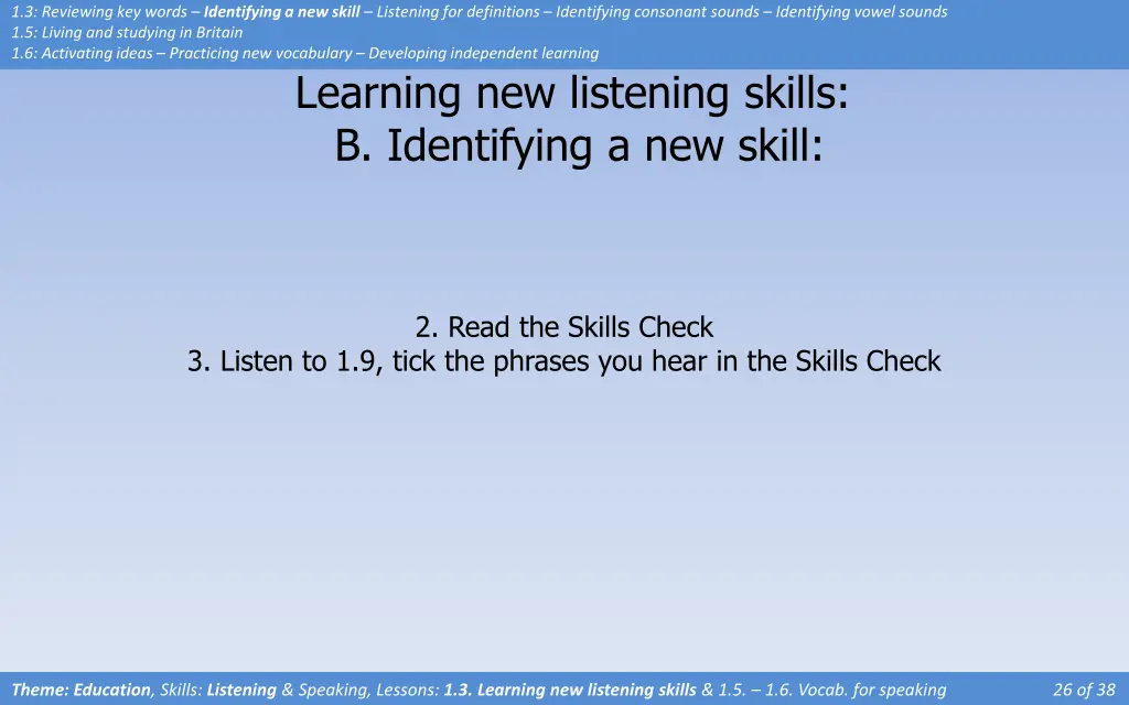 1 3 reviewing key words identifying a new skill 6