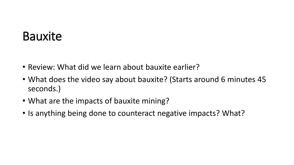 bauxite bauxite