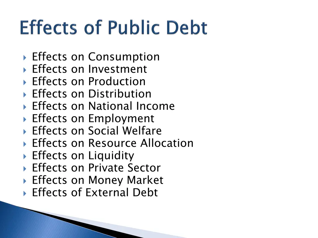 effects on consumption effects on investment