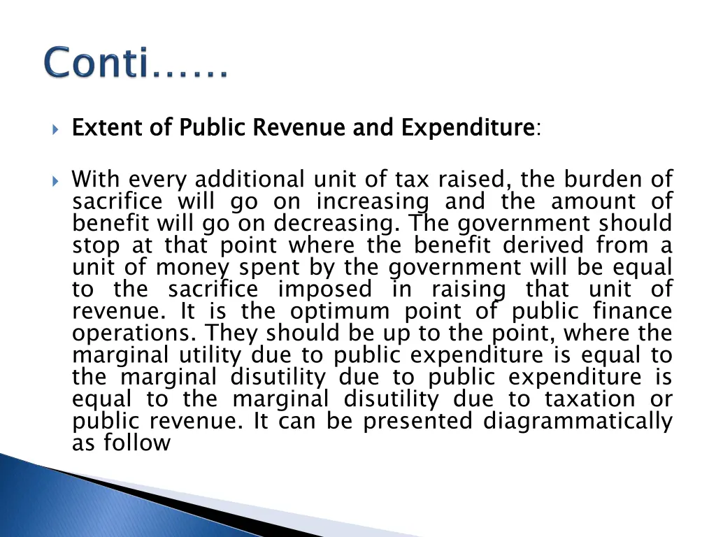 extent of public revenue and expenditure