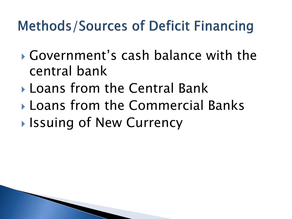 government s cash balance with the central bank