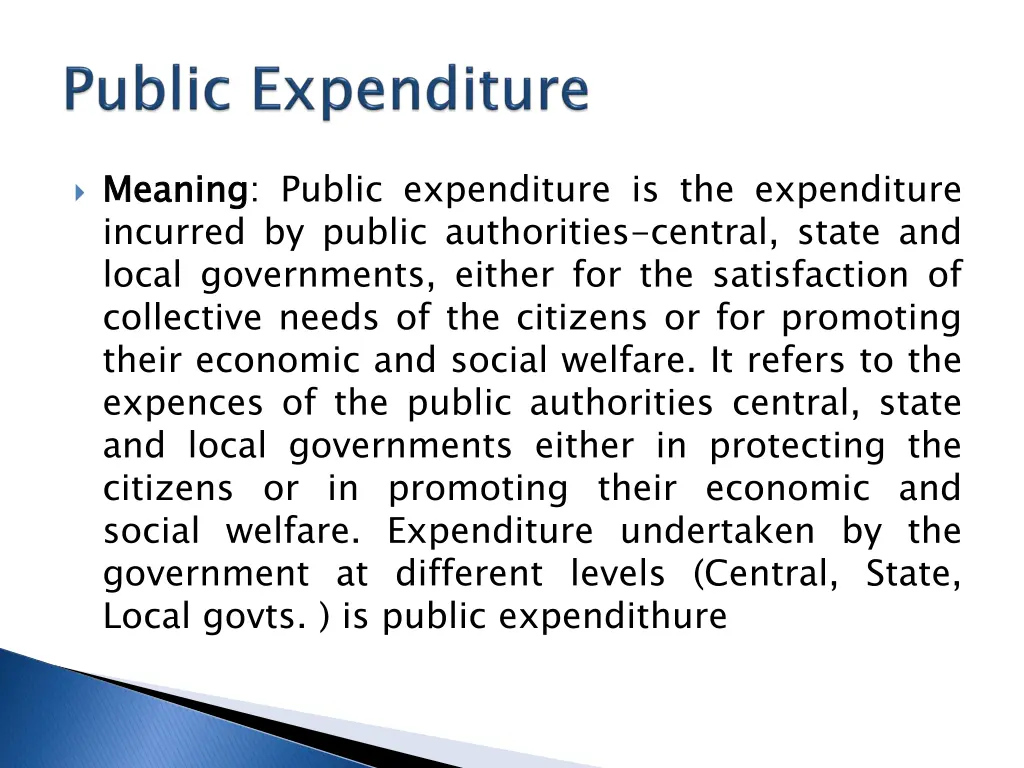 meaning incurred by public authorities central