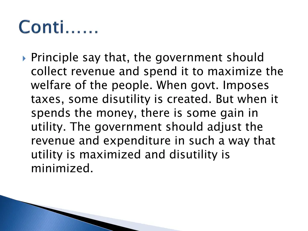 principle say that the government should collect