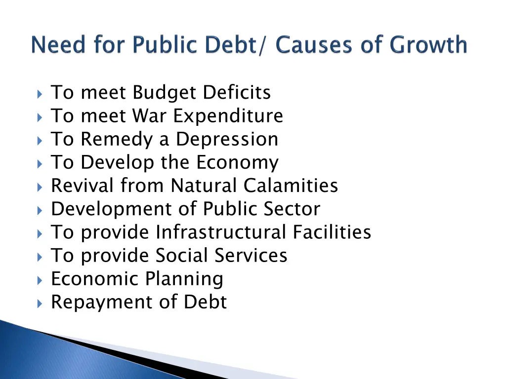 to meet budget deficits to meet war expenditure