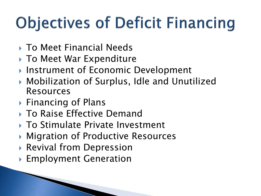 to meet financial needs to meet war expenditure