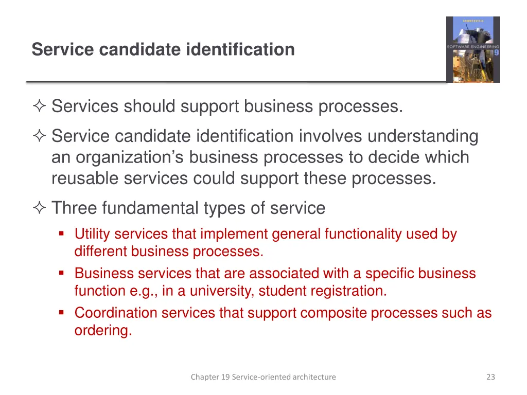 service candidate identification