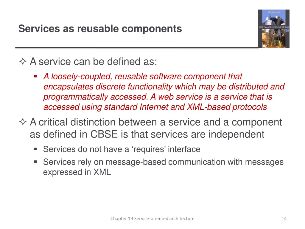 services as reusable components