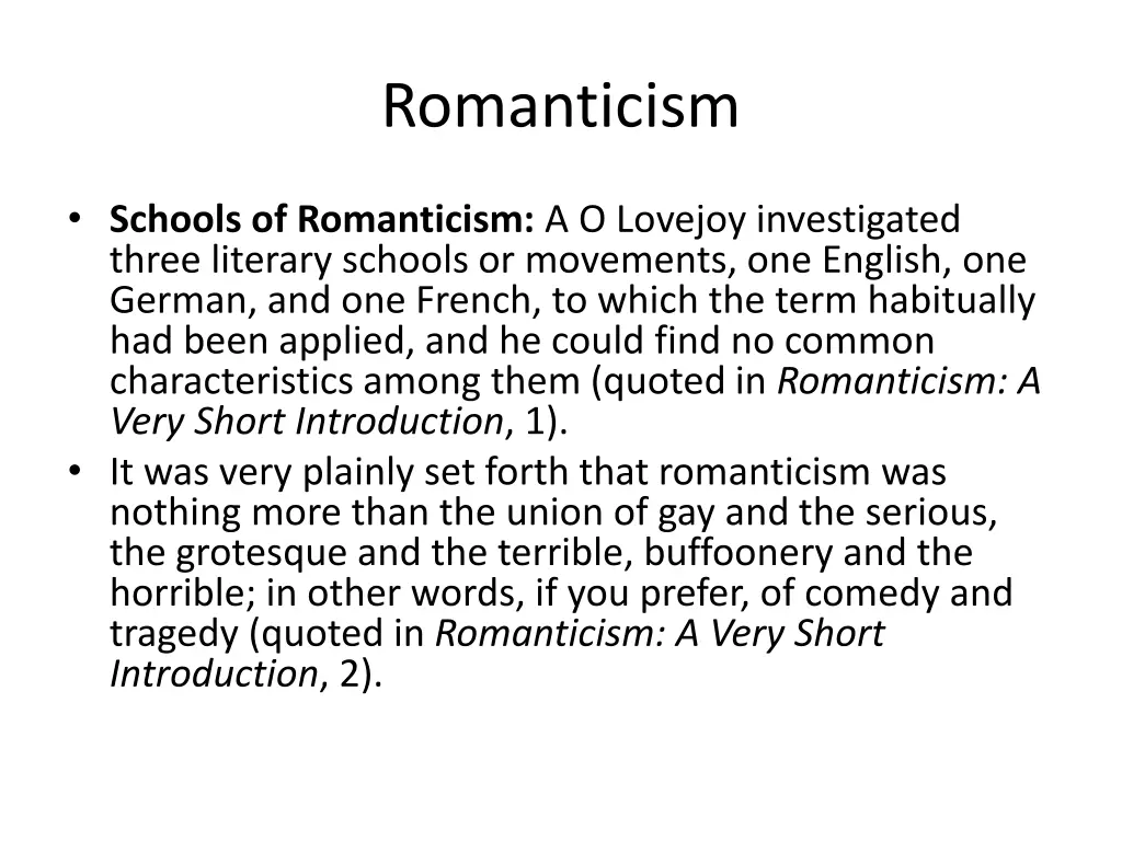 romanticism