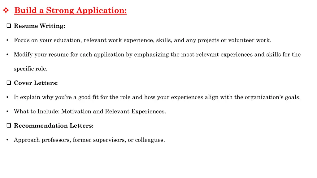 build a strong application