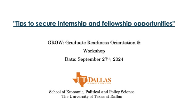 tips to secure internship and fellowship