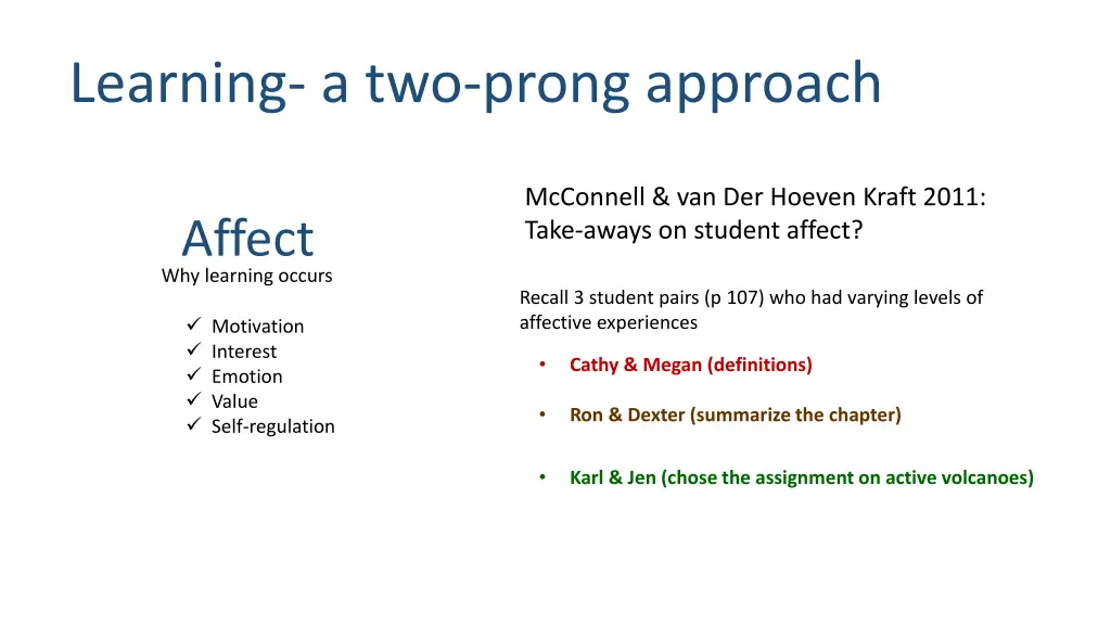 learning a two prong approach 1