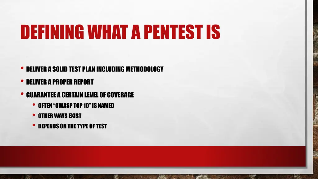 defining what a pentest is 1
