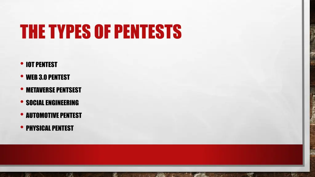 the types of pentests 1