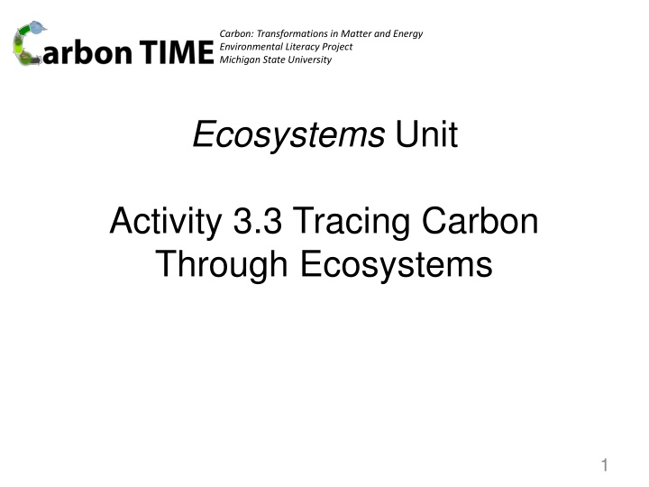 carbon transformations in matter and energy