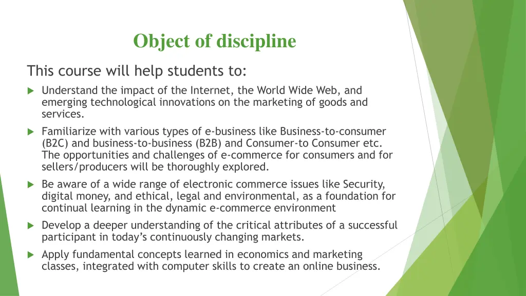 object of discipline