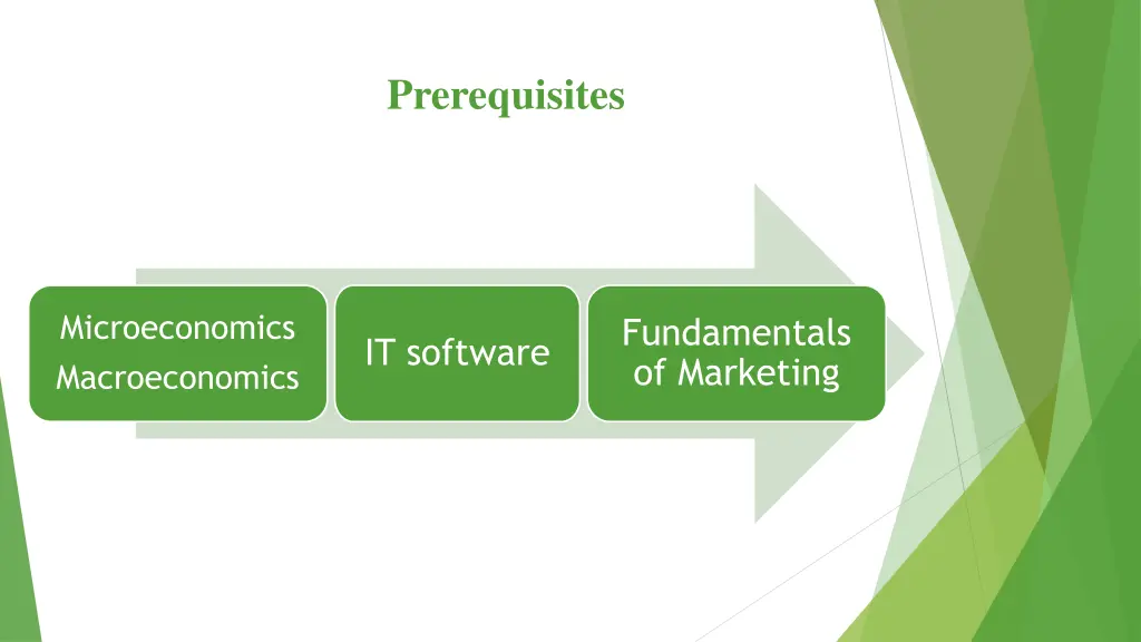 prerequisites