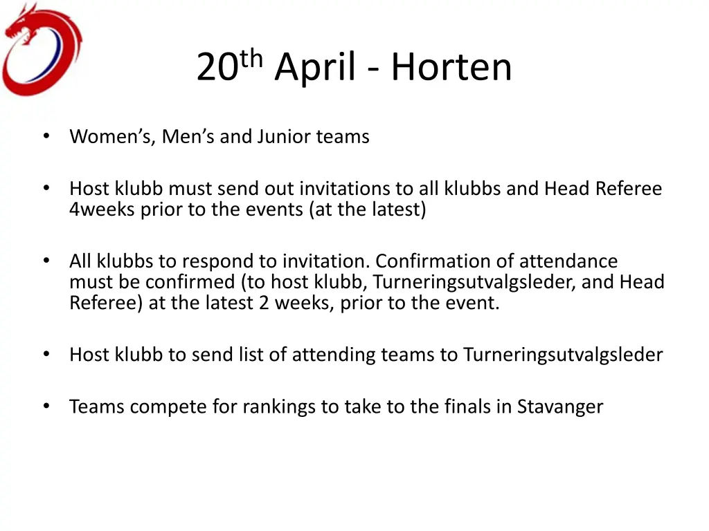 20 th april horten